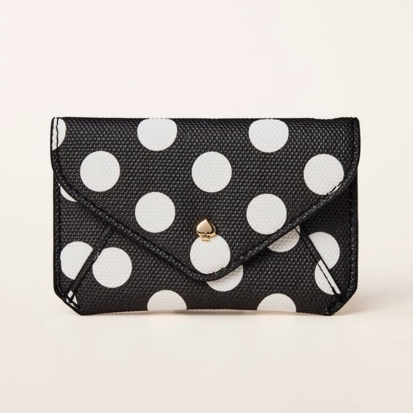kate spade Handbags - Polka Dot Envelope Card Case - kate spade new york x Target Black/White 🆕